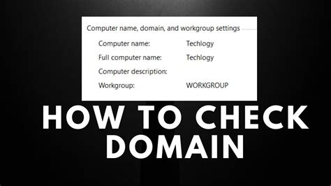 How to check domain name in windows
