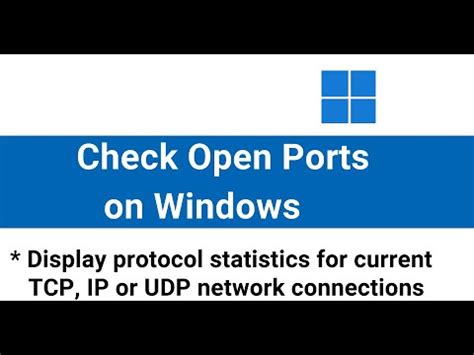 How to check free port in windows