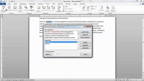 How to check grammatical errors in word