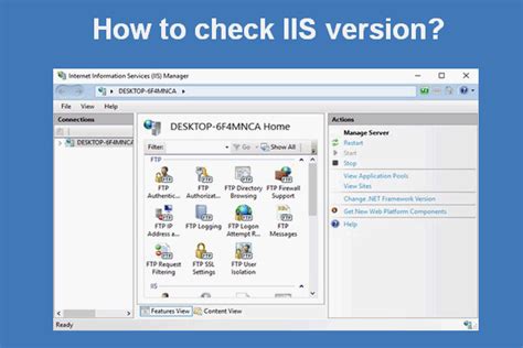 How to check iis version in windows