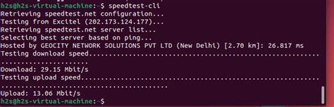 How to check internet speed in ubuntu