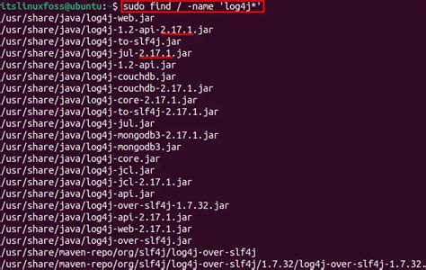 How to check log4j version in linux.  All the methods have the following common steps...
