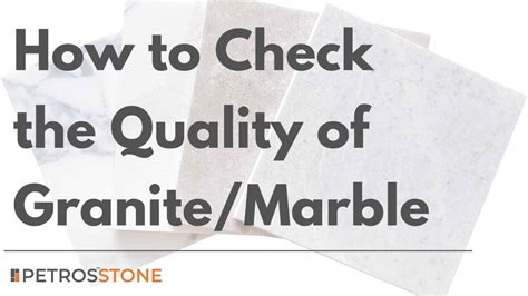 How to check marble quality