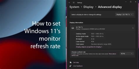 How to check monitor refresh rate windows 11.  These are the key specs...