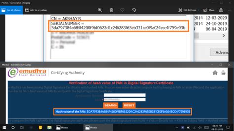 How to check pan in dsc
