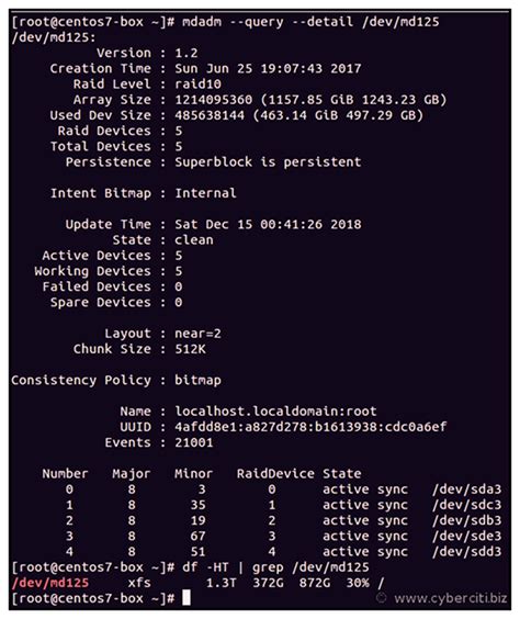 How to check raid status in linux