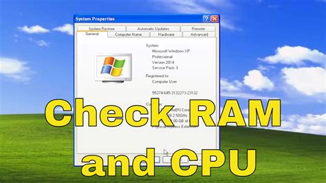 How to check ram in windows xp