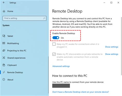 How to check remote access is enabled
