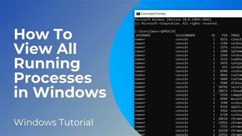 How to check running processes in windows