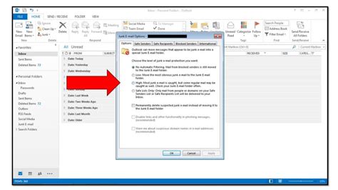 How to check spam mail in outlook