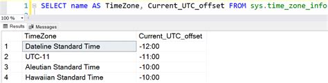 How to check timezone in sql server