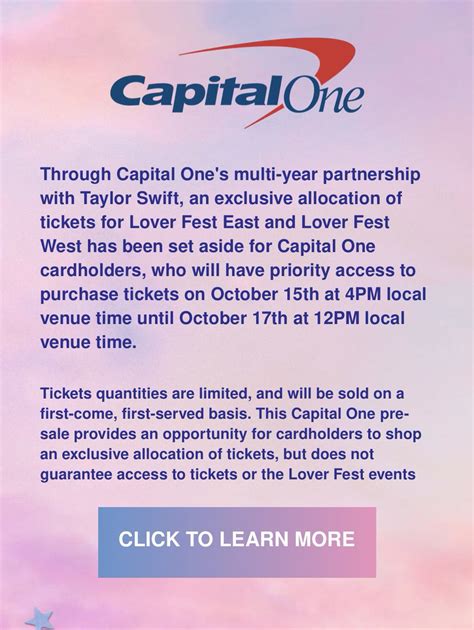 How to choose a Capital One card for Taylor Swift presale access