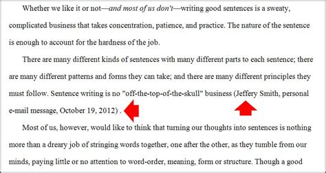 How to cite a sentence in apa