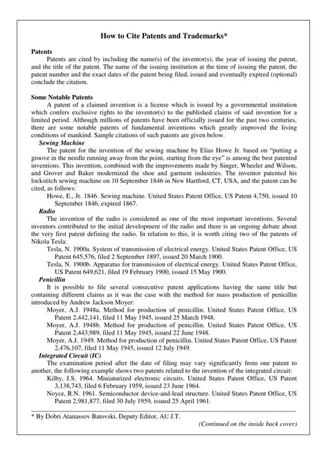 How to cite patents. To get a patent, technical information about the invention must be disclosed to the public in a patent application. The patent owner may give permission to, or license, other parties to use the invention on mutually agreed terms. The owner may also sell the right to the invention to someone else, who will then become the new owner of the patent. 