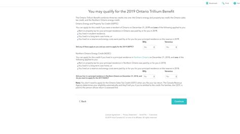 How to claim Ontario trilliu benifit in turbotax