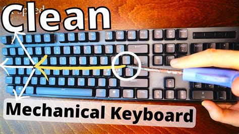 How to clean mechanical keyboard without removing keys.  Dampen a lint-fr...