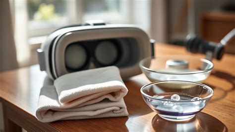 How to clean vr headset foam.  Power down the headset and carefully pee...