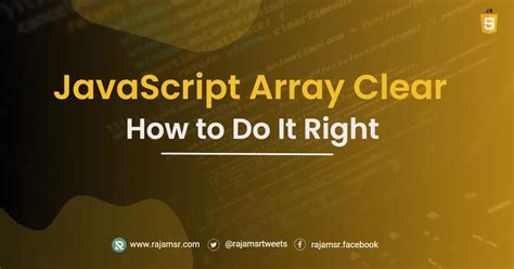 How to clear array in javascript