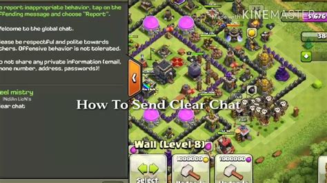 How to clear chat in coc