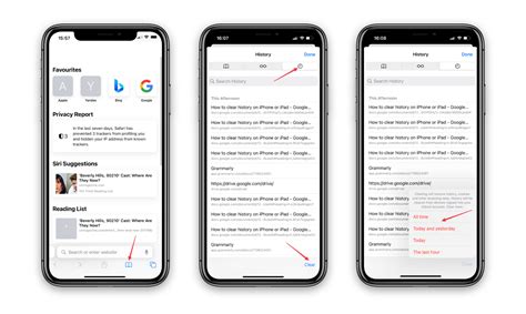 How to clear history in google iphone