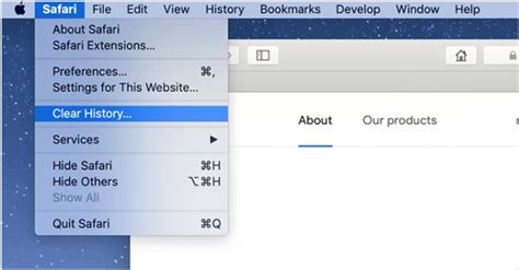 How to clear history in mac
