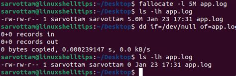How to clear log file in linux