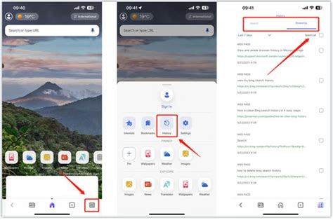 How to clear search history in iphone
