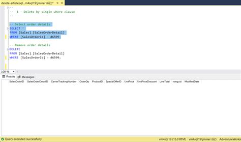 How to clear table in sql