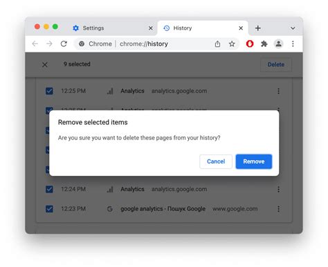 How to clear url history in chrome