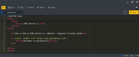 How to code button in html