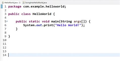 How to code hello world in java