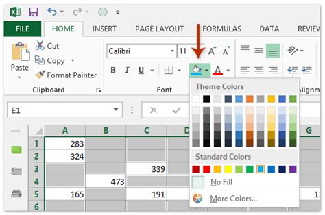 How to color blank cells in excel
