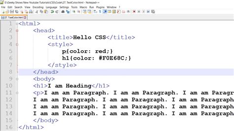 How to color font in css