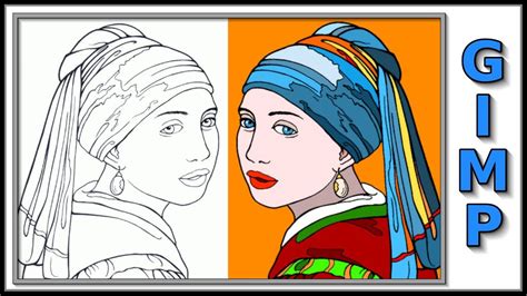 How to color lineart in gimp