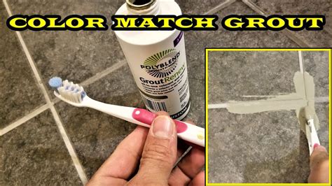 How to color match New Tile Grout Repairs with Polyblend ... - YouTube