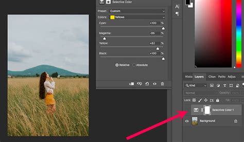 How to colour selected area in photoshop