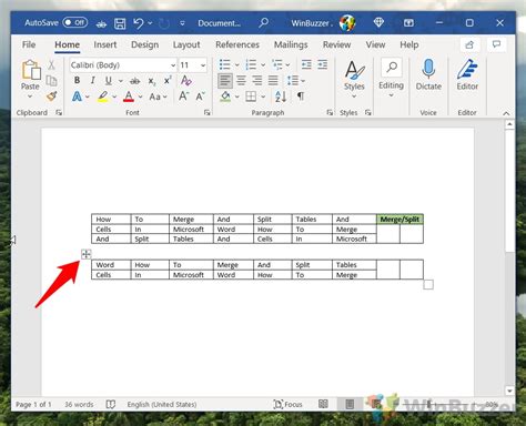 How to combine tables in Microsoft Word documents