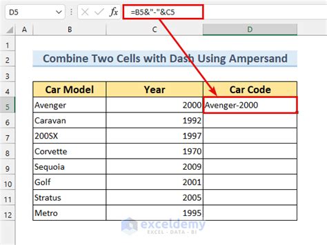 How to combine two cells in one