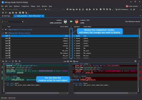 How to compare two databases in mysql