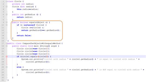 How to compare two objects in java. equals () automatically manages null values to prevent e...