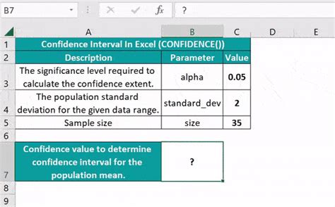 How to compute confidence interval in excel