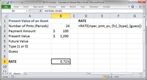 How to compute interest rate in excel