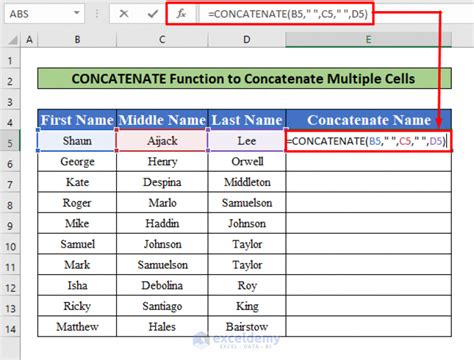 How to concat two cells in excel