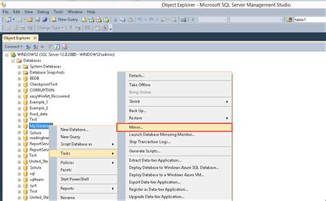 How to configure mirroring in sql server