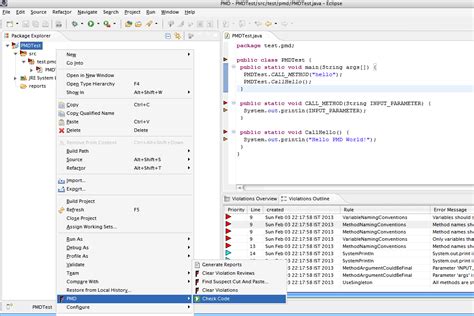 How to configure pmd in eclipse