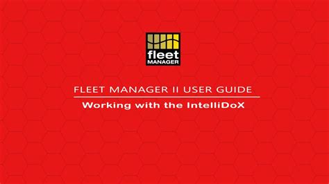 How to connect IntelliDoX to computer with Fleet Manager II? - Honeywell