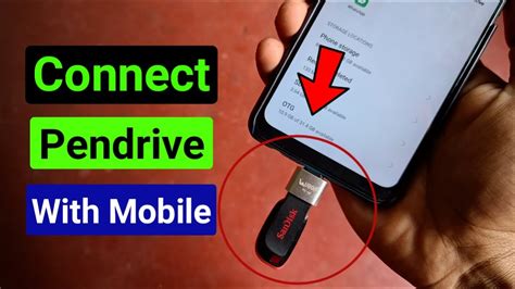 How to connect pendrive in phone