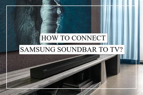 How to connect samsung soundbar to tv. To get started, switch on both your TV and Samsung soundbar. Locate the Aux In Jack on the soundbar and connect one end of the auxiliary cable to it. Then, connect the other end of the cable to the Audio Out jack on your TV. Step 2 . Next, adjust the source settings on the soundbar. Press the source button on the soundbar and switch it to Aux mode. 