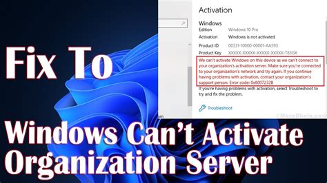 How to connect to organization activation server windows 10.  Run the Troub...