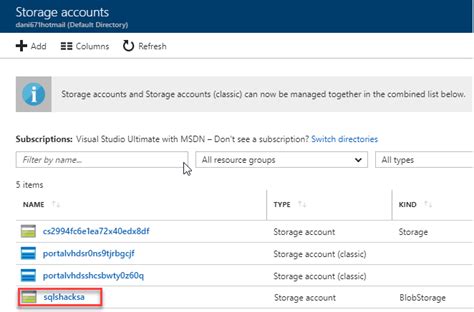 How to connect to the Azure Storage Account with SQL Server Management Studio SSMS 